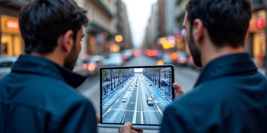 Uso de realidad aumentada en las calles de Madrid
